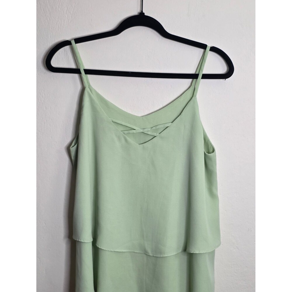 Annabella Mint Green Spaghetti Strap Top